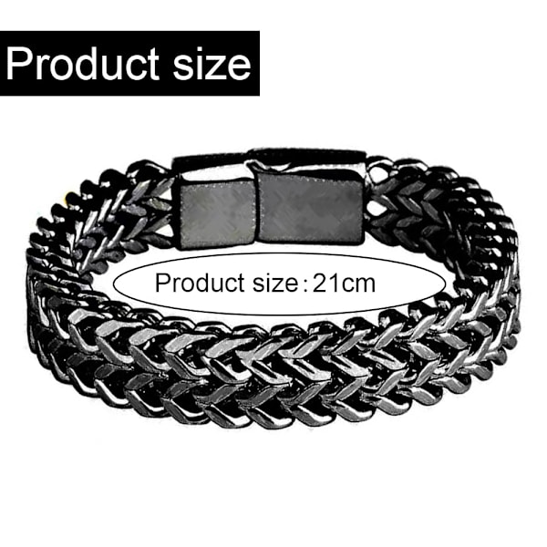 Rostfritt stål Franco Link Armband, Armband för män kvinnor