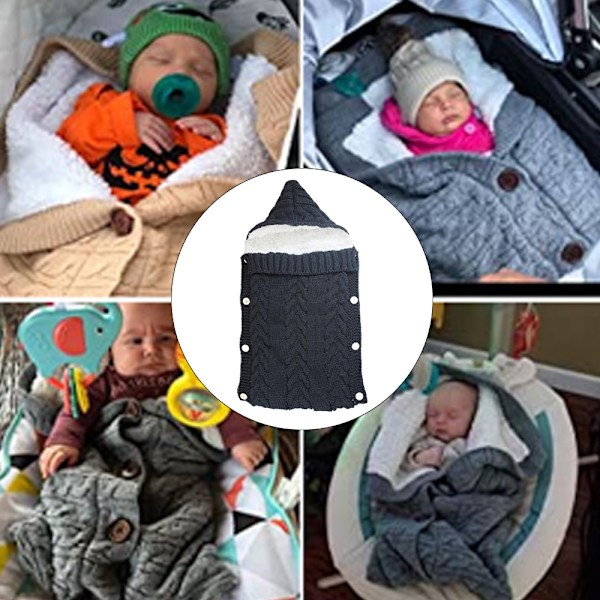 Varm vinter-fleecejakke til baby, dobbeltsidet, babytøj, vintertøj til at gå ud (blå)