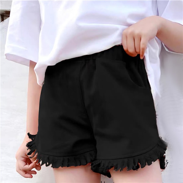 2 stk. Pige Letvægts Shorts Casual Løse Trendy Shorts Elastisk Talje Behagelige Shorts