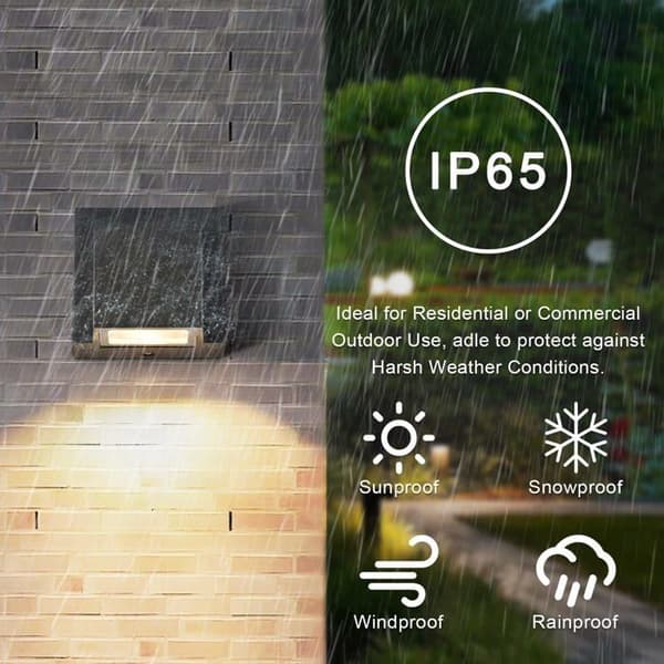 2-pack LED Outdoor Wall Light, 5W, IP65, 3000K – Black Aluminum, Compact 7.8×3.5×7.8 cm