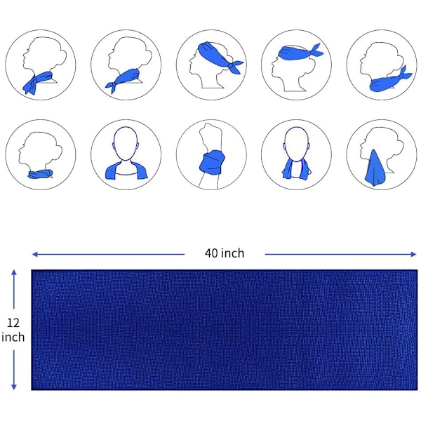 Kylhandduk 4-pack, omedelbar svalka, mikrofiber, kylande halsband, iskalla trasor/scarf för sport, gym, fitness, camping, cykling, vandring