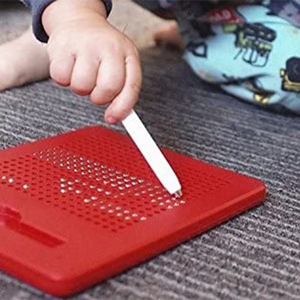 Magneettinen kynäpiirustuslevy magneettikynien kanssa, opettavainen lukemisen ja kirjoittamisen oppimisen lelu esikoululaisille pojille ja tytöille