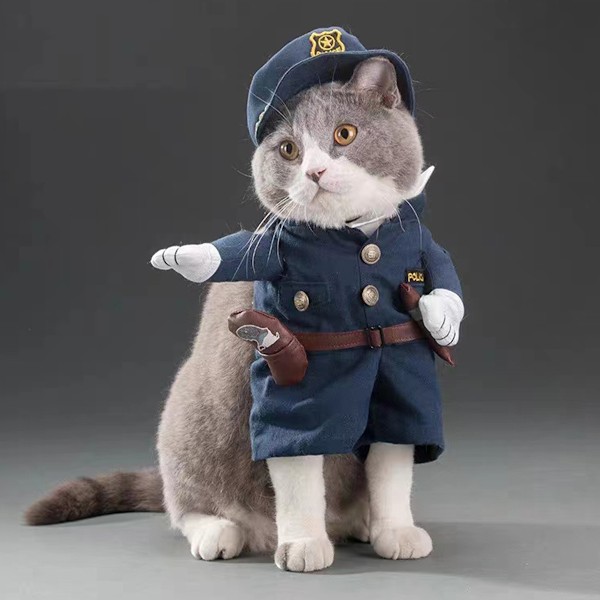 Kostumeudstyr med Hat til Hund og Kat Halloween Kostumer til Fest Jul Særlige Begivenheder Kostume Uniform med Hat Sjov Kæledyr