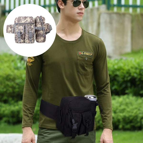 Vedenpullo laukku vapaa-ajan ulkoilulaukku miesten ja naisten urheilukäyttöön pieni laukku camouflage matkakäyttöön