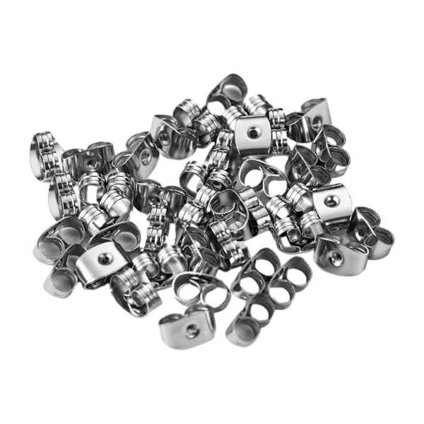 Örhängesfästen i Sterling Silver, Ersättningar för Stift, Säkra Örhängesfästen för Nitar, Hypoallergena
