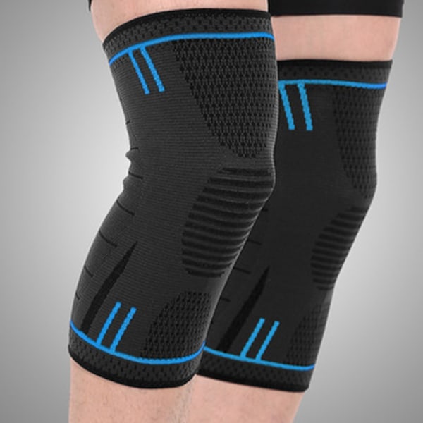 Knäskydd för Knäsmärta (Par) Stöd för Kvinnor & Män, Neopren Stabiliserande Wrap, Kompressionsknäskydd för Styrketräning, Träning, Löpning