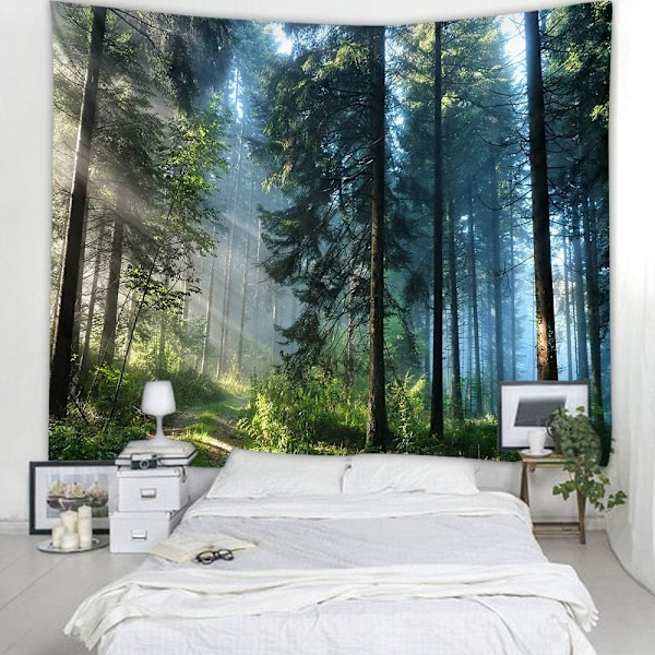 Fantastisk Skog Gobeläng Heminredning Landskap Gobeläng Vardagsrum Sovrum Dekoration Gobeläng Magisk Gobeläng Gardin (Morgon Skog,