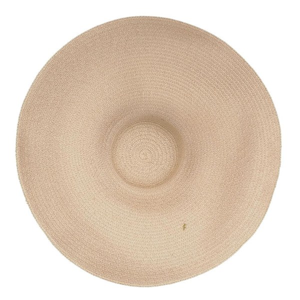Oversized Strandhatt for Kvinner, Floppy Strandhatt i Halm, Bredbremmet Strandhatt for Kvinner, Pakkbar Strandhatt med Solbeskyttelse