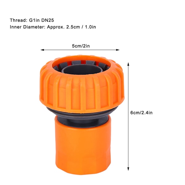 10 stk Hage G1in DN25 Vannrør Slange Nippel Hurtigkobling Adapter Vanning Verktøy