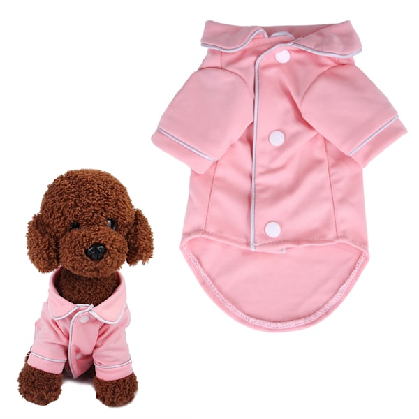 Knappskjorta för husdjur, hundstickning, kläder, pyjamas, bekväma kläder för hundar
