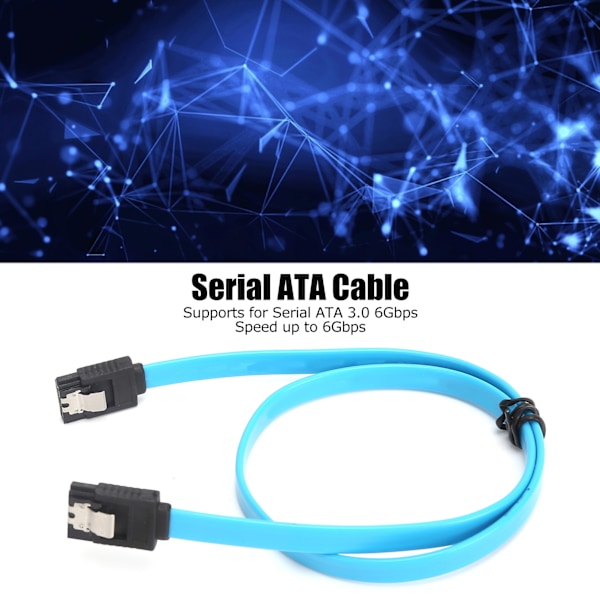 10 st Serial ATA-kabel Hårddisk Datakabel Serial ATA3.0 Adapter för SSD CD-enhet CD-brännare Blå