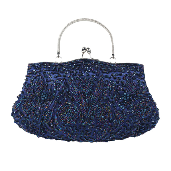 Perlebesat sequinedesign blomster aften taske, clutch taske