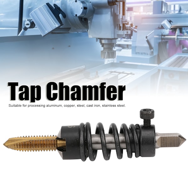 Høyhastighetsstål Tapping Chamfer Rett Fløyte Skruetap Chamfering Maskin for Dreiebenk (M6x1)