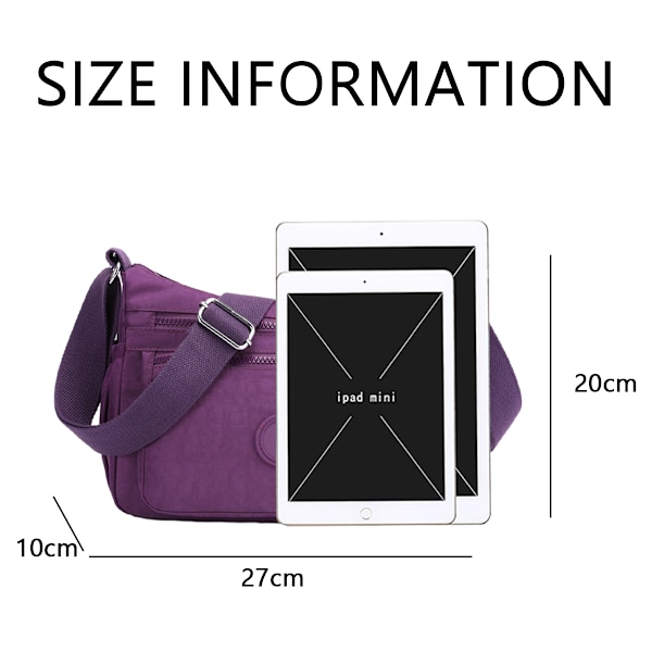 Damväska med axelrem Rymlig Väska med Flera Fack Dam Crossbody Handväska Mode Tote Topphandtag Satchel