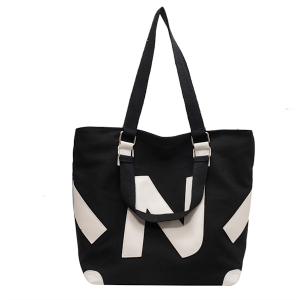 Stora Canvas Tote-väskor med Blixtlås, Stora Canvas Tote-väskor - Multifunktionella Canvas Shoppingväskor