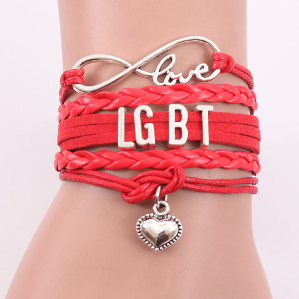 2 stk. Regnbue Armbånd LGBT Vævet Armbånd Håndlavet Armbånd Regnbue Justerbart Armbånd til Mænd Kvinder