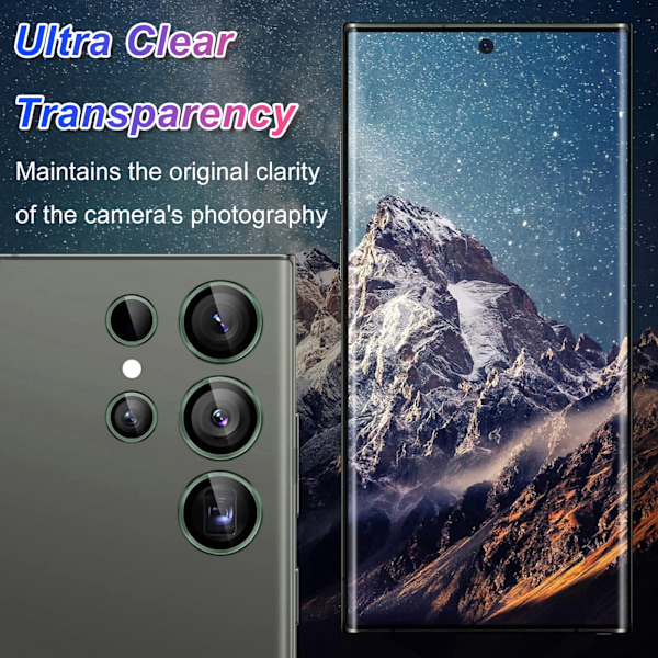 Kamera Linsebeskyttelse til Samsung Galaxy S24 - 9H Hærdet Glas og Transparent Design