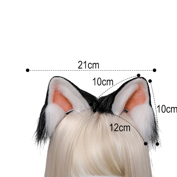 Eläinten korvat söpöt plushiset kissankorvat hiuspinni päähine Halloween-asuun juhliin