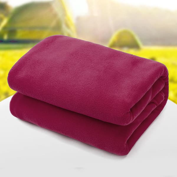Sovepose i blød fleece Liner Business Backpacking Thermal Deep Red 180 x 80cm
