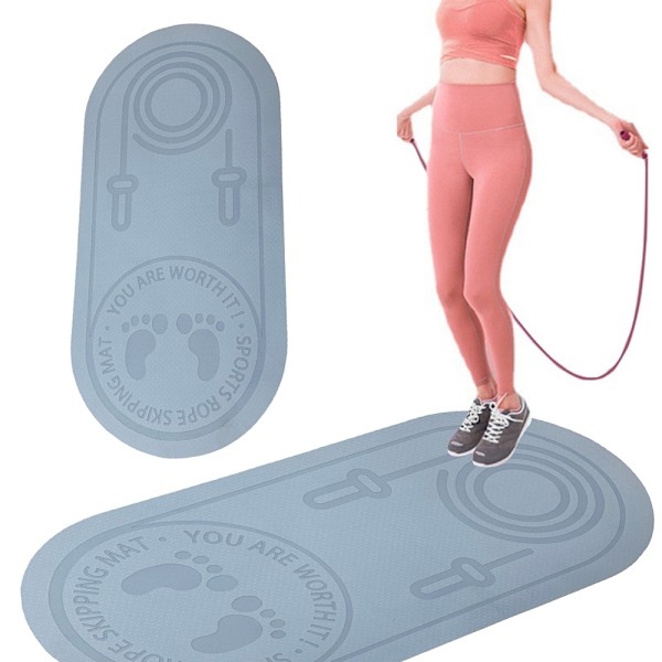 Hoppetov Exercise Workout Måtte - 6mm/8mm Tykkelse Lydreducerende Hoppetov Måtte, Holdbar og Skridsikker Måtte, Velegnet til Yoga og Pilates