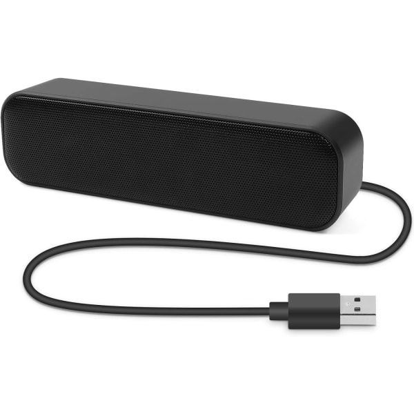 Umitive datorhögtalare, mini bärbar trådbunden PC Soundbar med 3D Surround Stereo, bred kompatibilitet, Plug and Play, halkfri design, USB högtalare