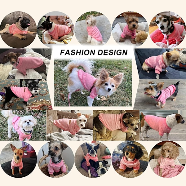 Hundetøj til kæledyr - Blød, tyk og varm sweater til hvalpe og hunde - Vintertrøje til hunde