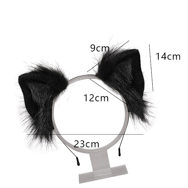 Katte-Ræv-Gris Faux Fur Øre Pandebånd Sød Halloween Håndlavet Dyr Pels Øre Hårbøjle