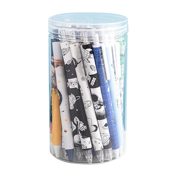 Gelblæk Rollerball Penne, Sort Blæk, 0,5 mm, Glat Skrift