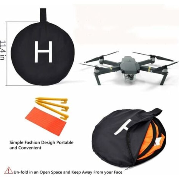 Drone 75 cm landningsplatta för drönare Indoostrial vikbar landningsbana Vikbar landningsplatta Vattentät startlandningsplatta för DJI