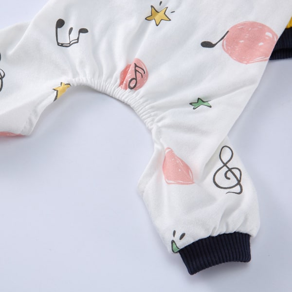 Hundpyjamas för små hundar Mjuk valp Onesie Katt Overall Bekväma husdjurskläder (Gul)