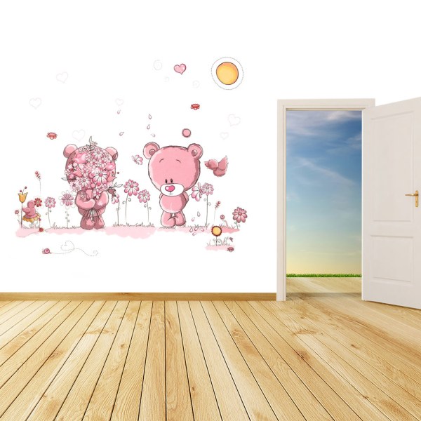 1 st avtagbar björn vinyl dekoration konst väggmålning väggdekaler