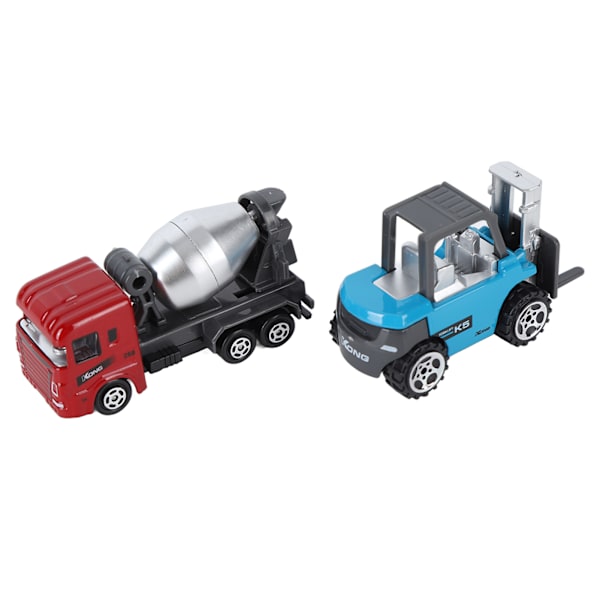 6 Pakkaa 1:64 Seosrakennusajoneuvojen Leikkiseti Mini Koko Trukki Kaivuri Rakennusautojen Seti