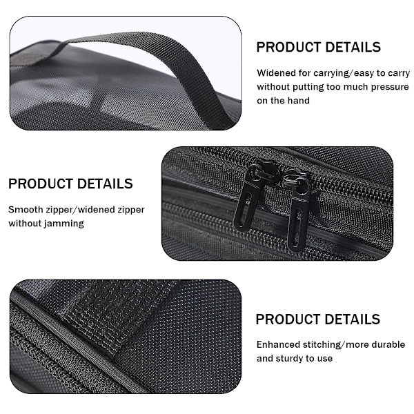 Dobbeltlags Makeuptaske, Stor Mesh Rejsende Kosmetikpung med Dobbelt Lynlås, Vertikal Makeuptaske, Multifunktionel Toilettaske