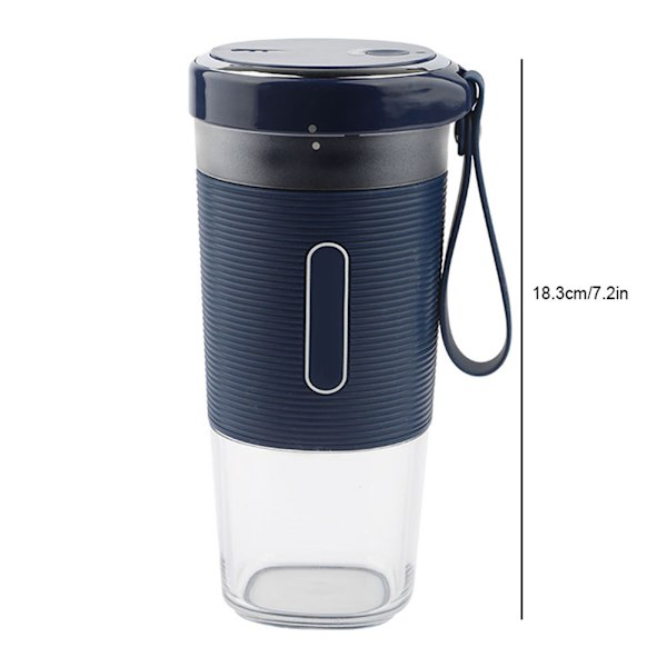 Kannettava Mini Mehukone Kotikäyttöön Hedelmämehu Kuppi Sähköinen Mehukone Kuppi USB Lataus (Sininen)