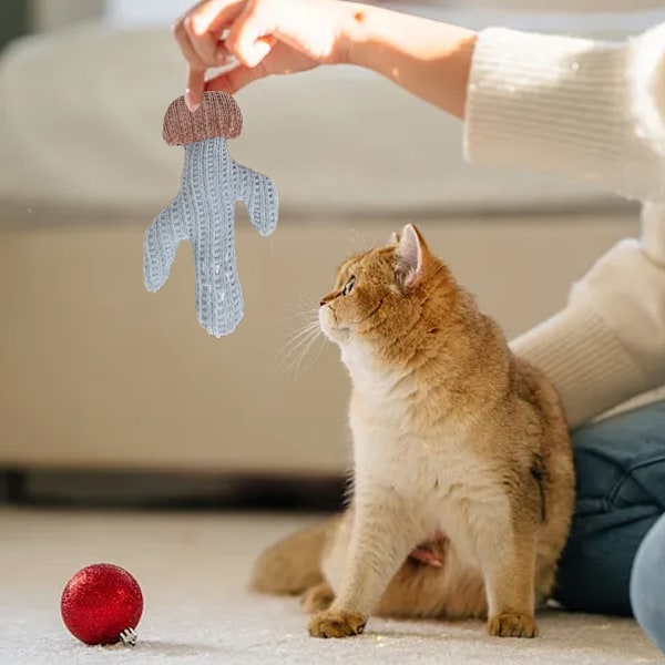 2 st katt leksak Pingvin/blomma/kaktus/katt/mus Katt Hög Nöjes lindrare Catnip bit leksak
