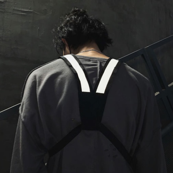 Hettegenser med mange lommer for menn og kvinner, hiphop street tactical, personlig reflekterende vest brystpose