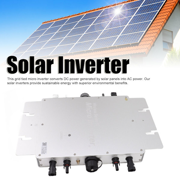 1200W Aurinkoinvertteri Fotovoltaikkinen Mikrojakeluverkkoon Liitetty Invertteri Aurinkoenergian Kotienergian Tuotantojärjestelmä EU-Pistoke 110‑240V