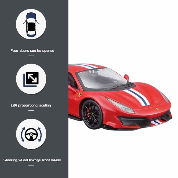 Bburago 1:24 urheiluauto kilpa-auton malli simuloitu seos poikien Ferrari-lelu red