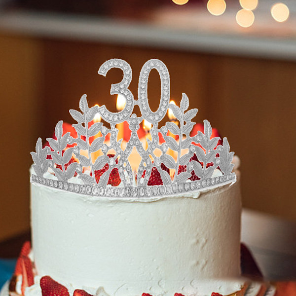 30-årsdag bälte och strass pannband set