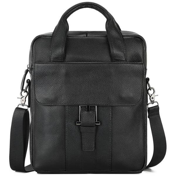Läder Messenger Bag för Män, Man Väska Crossbody Väskor för Arbetsföretag Mode Business Multi-funktionell Stor Kapacitet Handväska