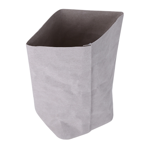 Vaskbar Kraftpapirpose Planteblomsterpotter Hjemmelagringskurver Organizer Bin 8 x 8cm