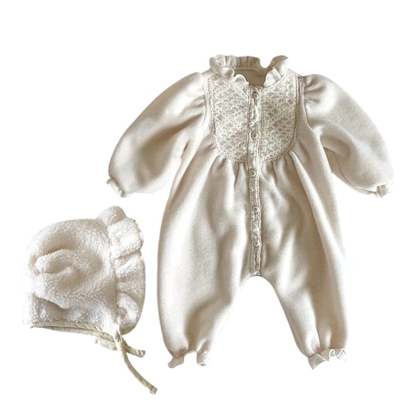 Barnkläder kostym barn basrock bebis vår och höst hem kläder pyjamas (brun)
