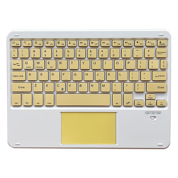 Ultratynn trådløst Bluetooth-tastatur med styreflate - Universal oppladbart tastatur for iPad iOS Android Windows-enheter