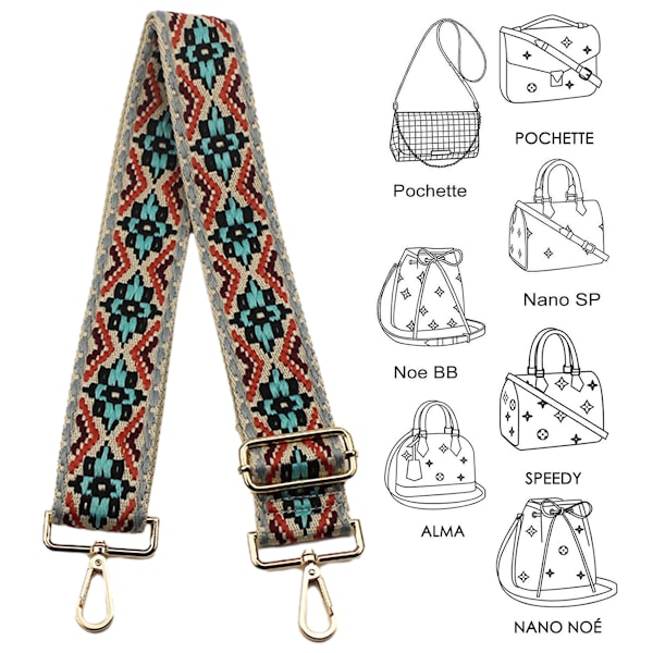 Bred Väska Rem Bytbar Axelrem Justerbar Gitarrremmar för Handväskor Plånböcker Tote Bag Rem