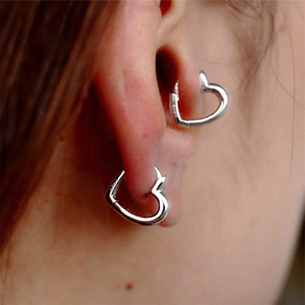 Enkle geometriske store hoops i rustfritt stål for kvinner og jenter