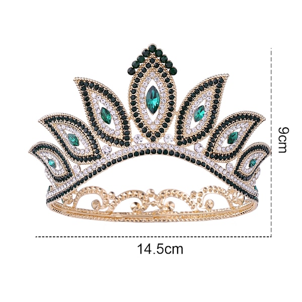 Magic Eye-serie Tiaraer og Kroner Brud Bryllup Dronning Bursdag Prinsesse Ball Universe Glitrende Kroner