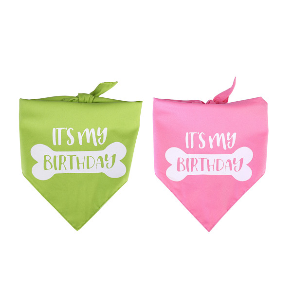 2 st hundfödelsedagsbandana, triangulära hundbandanas festtillbehör hundbandanas pojke flicka hundfödelsedagspresent, 70*48*48cm