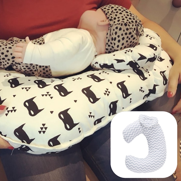 Babysuttepude og lokaliseringshjælp, maskinvaskbar U-formet pleje- og babysupportpuden belønning hovedlokaliseringshjælp
