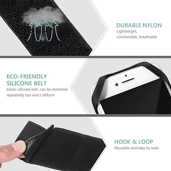 Mobiltelefonarmband, 360° roterbart mobiltelefonhållare, passar alla mobiltelefoner från 4,0 till 7,0 tum. Universellt justerbart armband, lämpligt