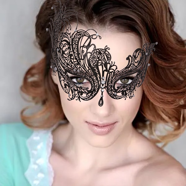 Maskeradmask för kvinnor, festkväll Prom Mask Bar Kostymer Tillbehör, Retro Masker